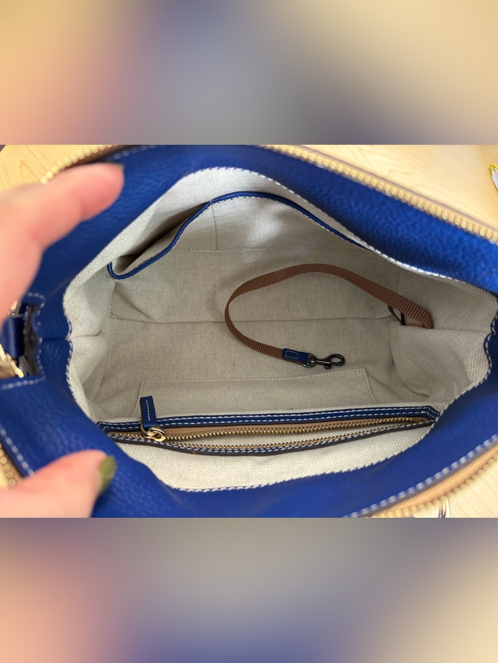 Dooney & Bourke Sorrento Satchel 30 - Ocean - Picture 7 of 14